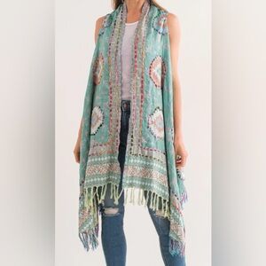 Raj Multicolor Patterned Rosie Thick Stitch Vest - NWT - OS